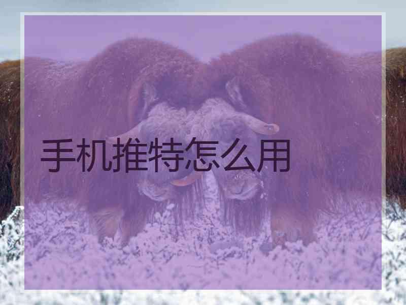 手机推特怎么用 手机推特怎么用