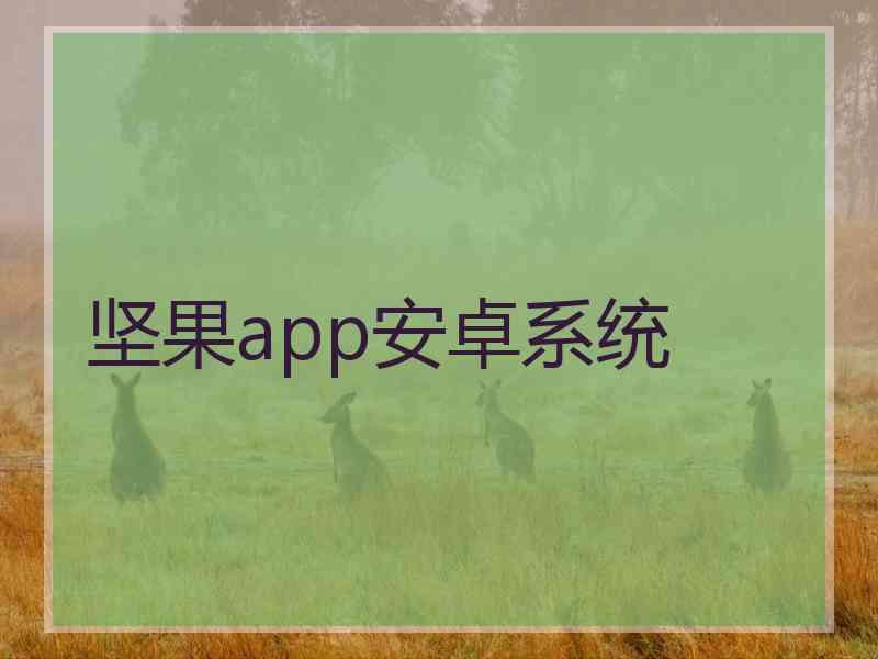 坚果app安卓系统 坚果app安卓系统