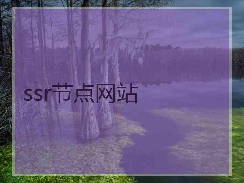 ssr节点网站 ssr节点网站