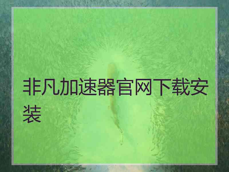 非凡加速器官网下载安装 非凡加速器官网下载安装