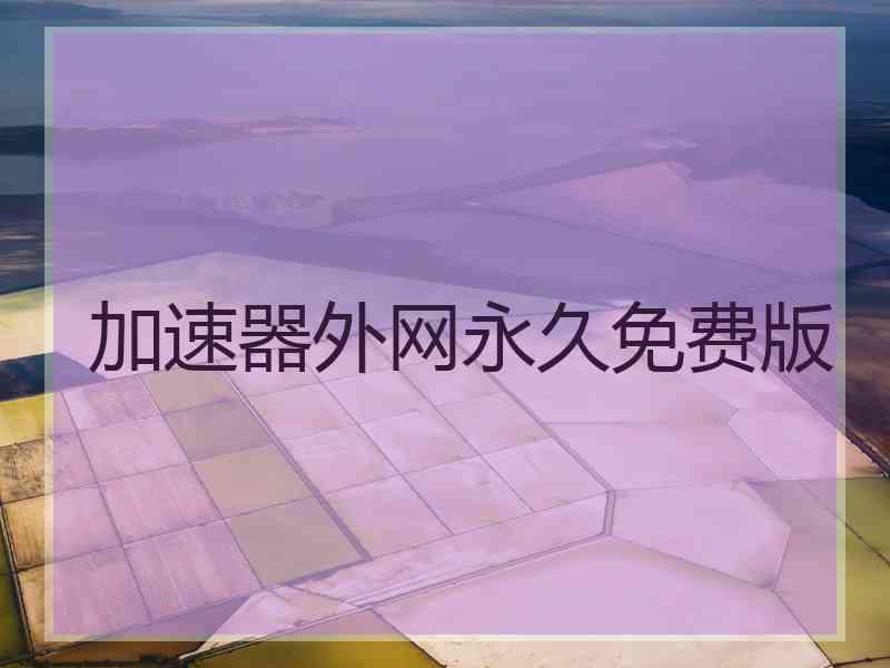 加速器外网永久免费版 加速器外网永久免费版