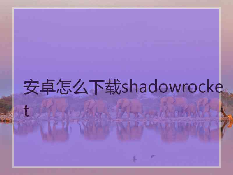 安卓怎么下载shadowrocket 安卓怎么下载shadowrocket