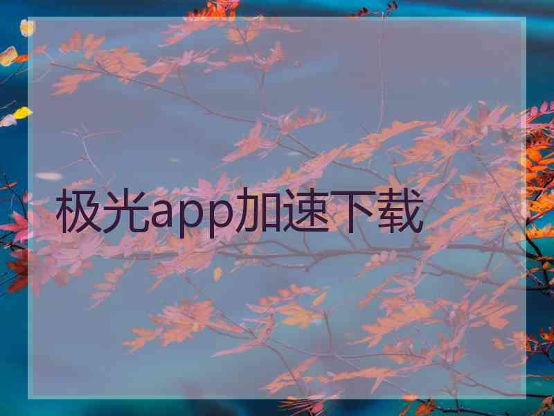 极光app加速下载 极光app加速下载