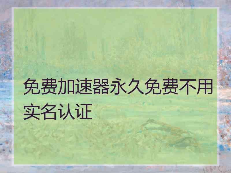 免费加速器永久免费不用实名认证 免费加速器永久免费不用实名认证