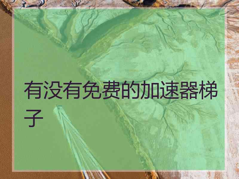 有没有免费的加速器梯子 有没有免费的加速器梯子