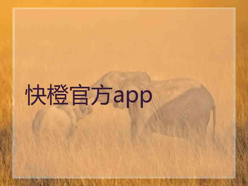 快橙官方app 快橙官方app