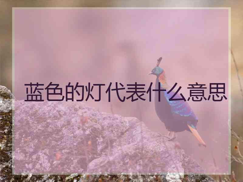 蓝色的灯代表什么意思 蓝色的灯代表什么意思