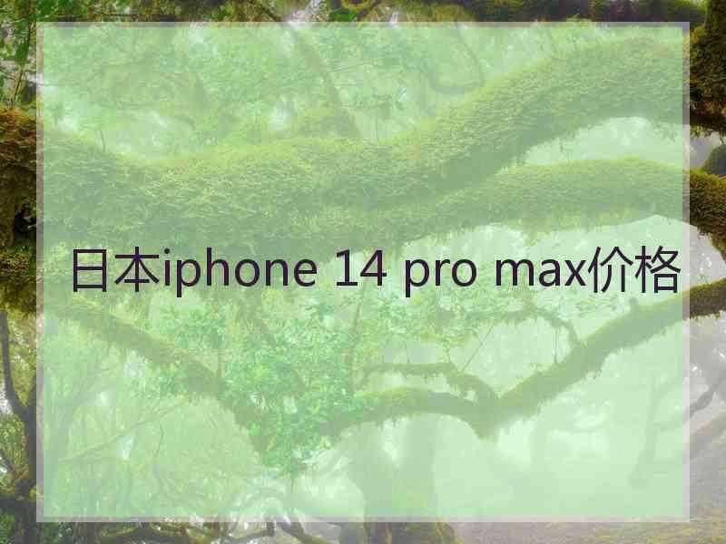 日本iphone 14 pro max价格 日本iphone 14 pro max价格