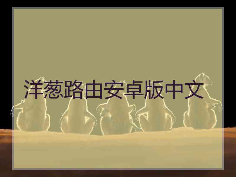 洋葱路由安卓版中文 洋葱路由安卓版中文
