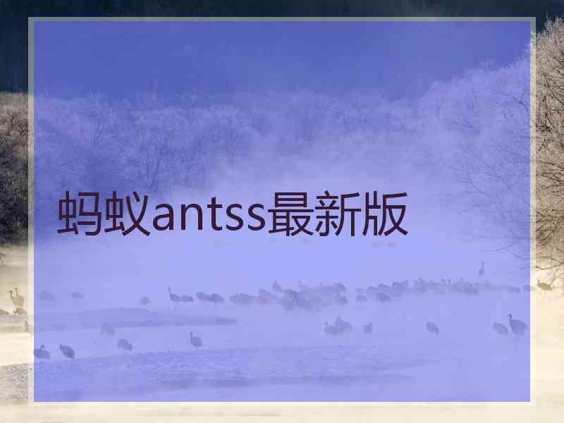 蚂蚁antss最新版