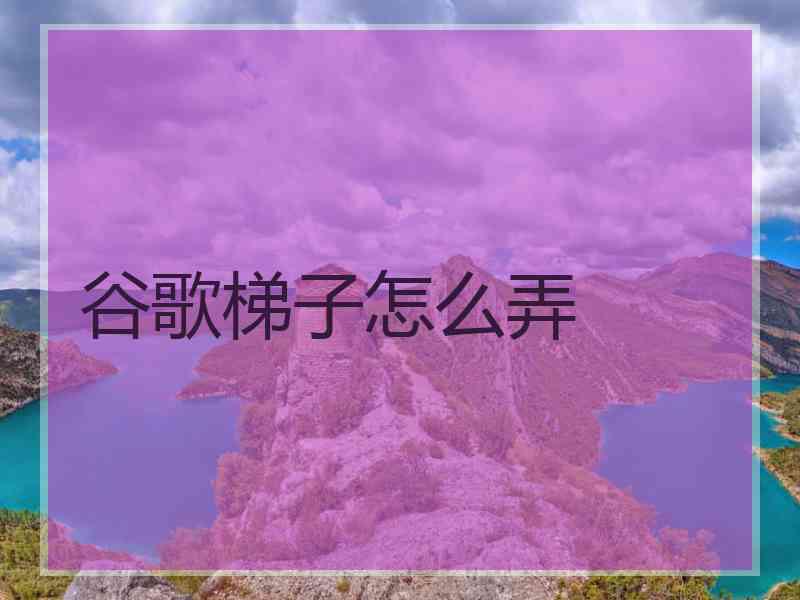 谷歌梯子怎么弄
