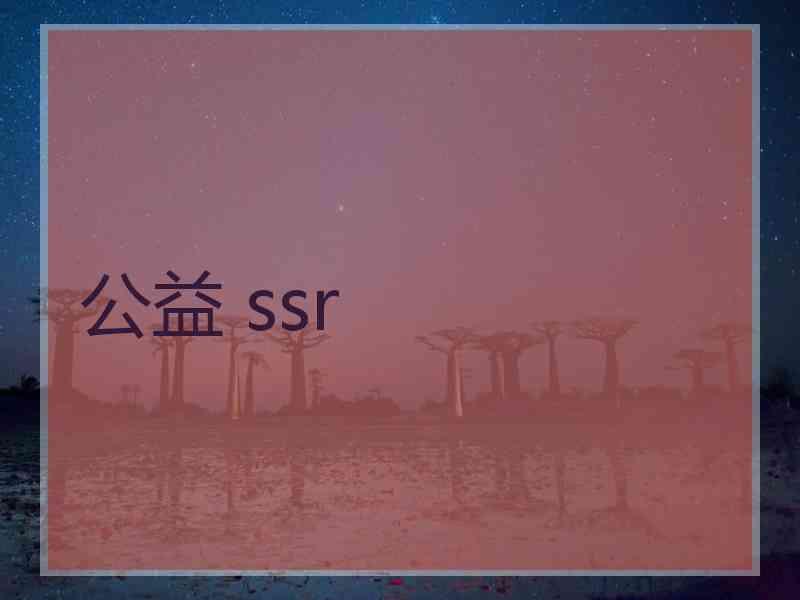 公益 ssr