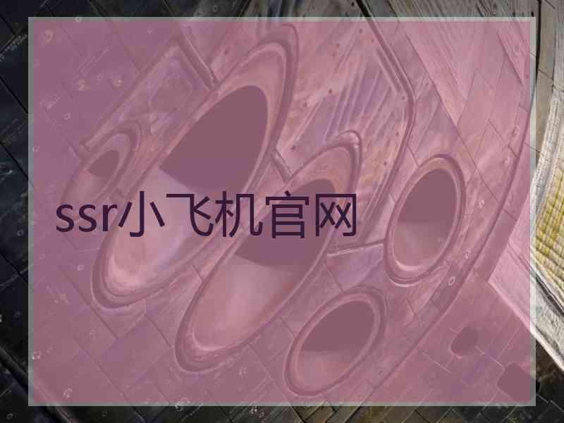 ssr小飞机官网