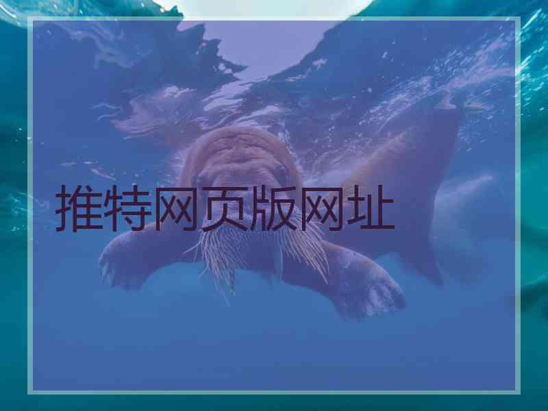 推特网页版网址