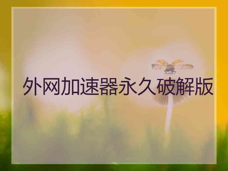 外网加速器永久破解版