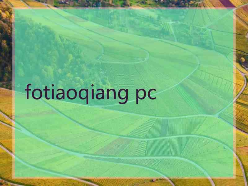 fotiaoqiang pc