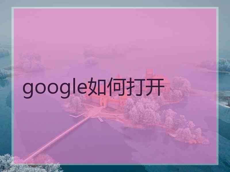 google如何打开