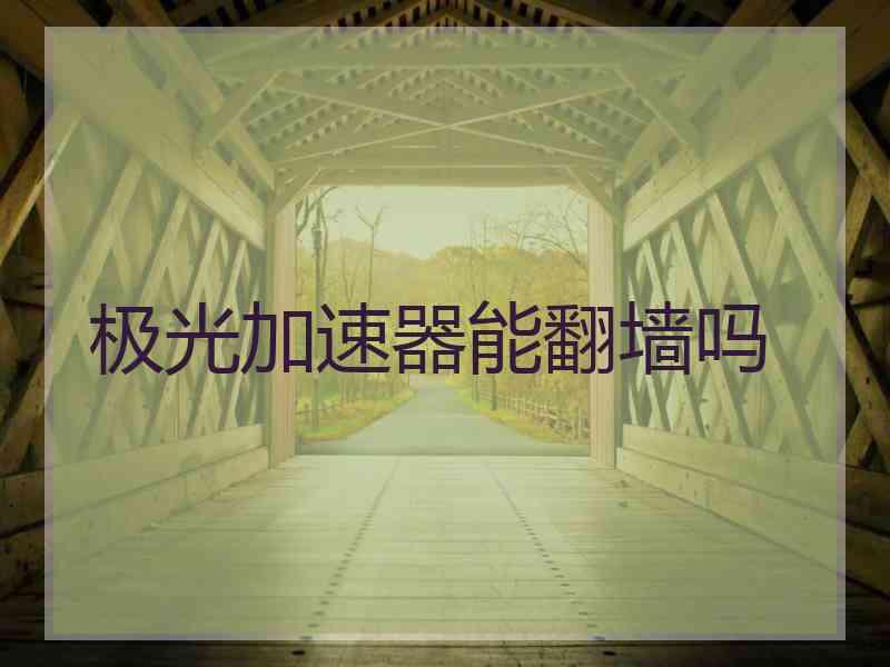 极光加速器能翻墙吗