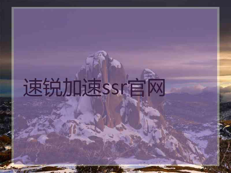 速锐加速ssr官网