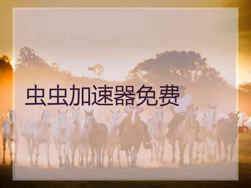 虫虫加速器免费
