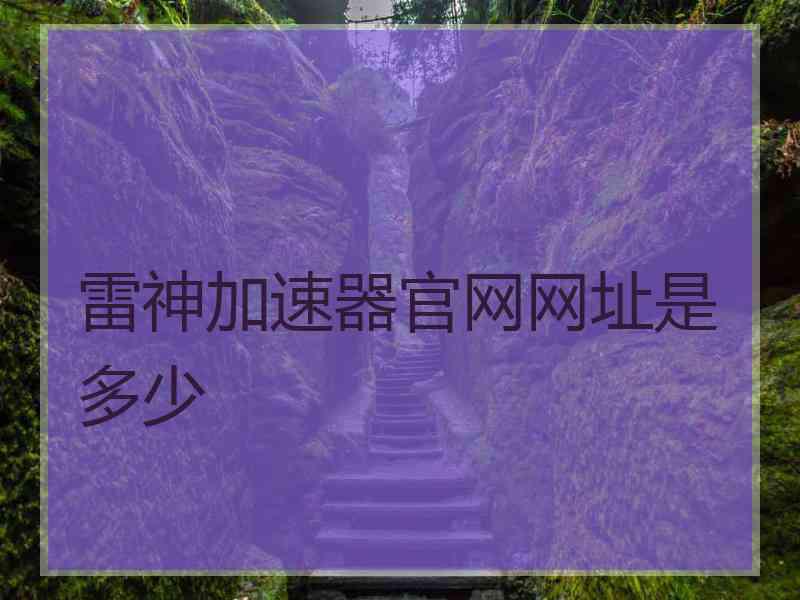 雷神加速器官网网址是多少