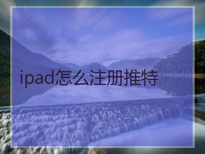 ipad怎么注册推特