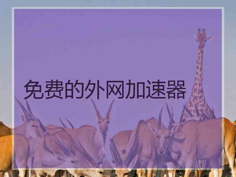 免费的外网加速器