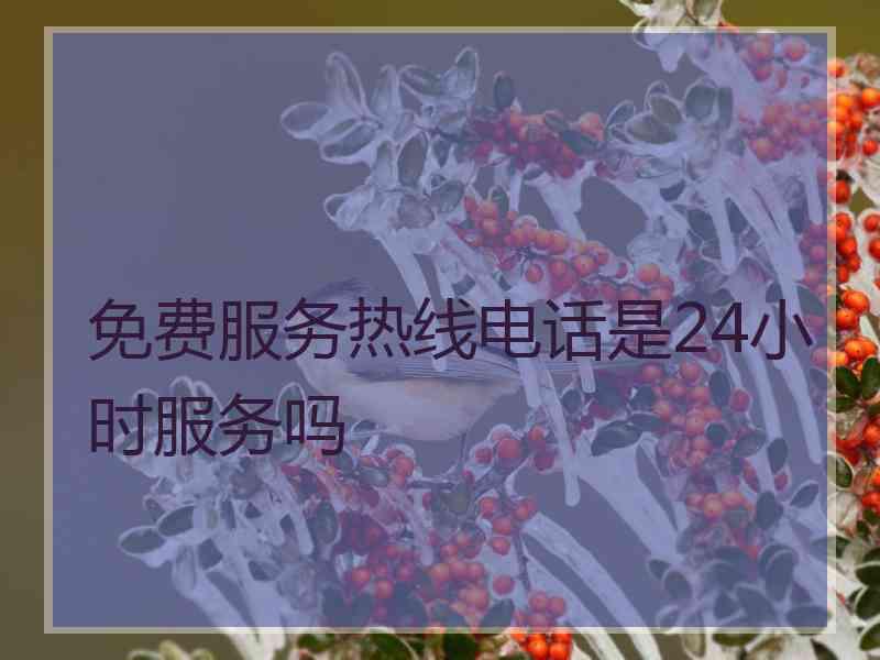 免费服务热线电话是24小时服务吗