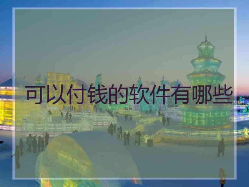 可以付钱的软件有哪些