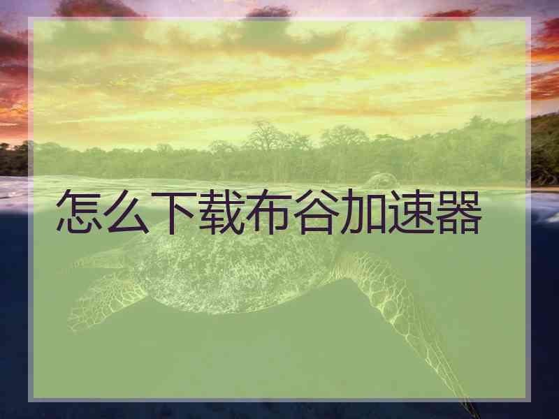 怎么下载布谷加速器