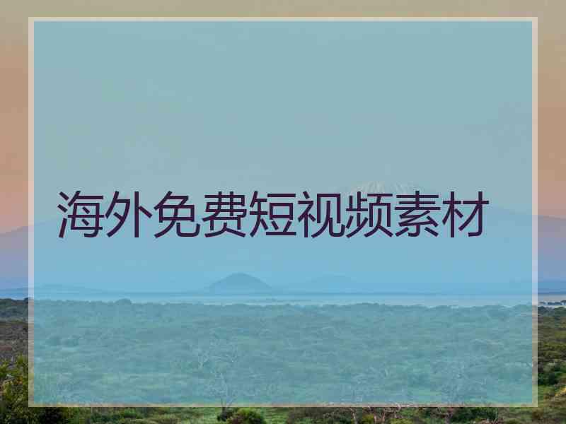 海外免费短视频素材