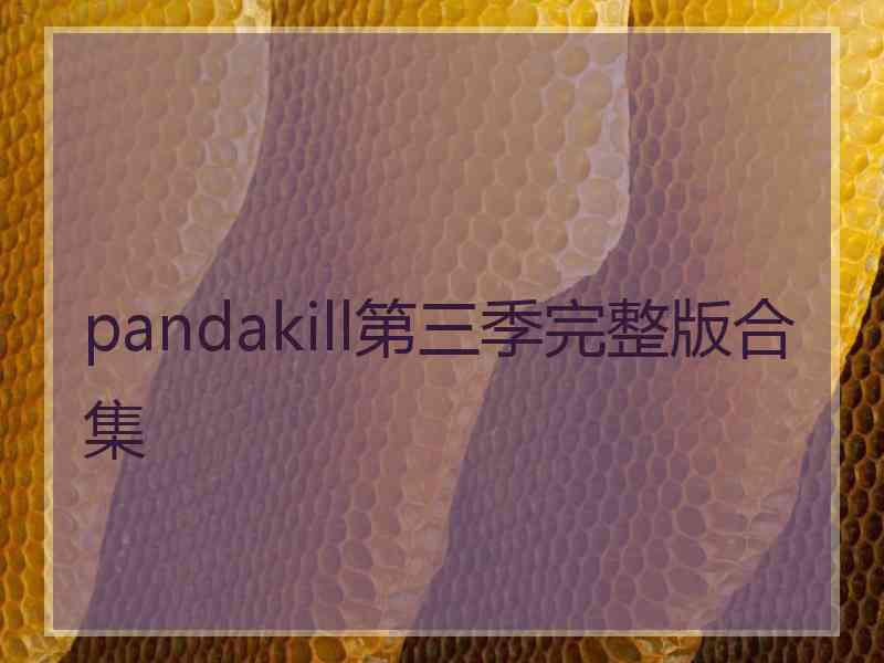 pandakill第三季完整版合集