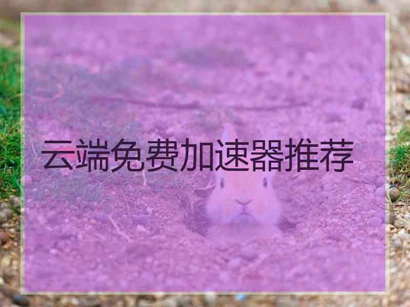 云端免费加速器推荐