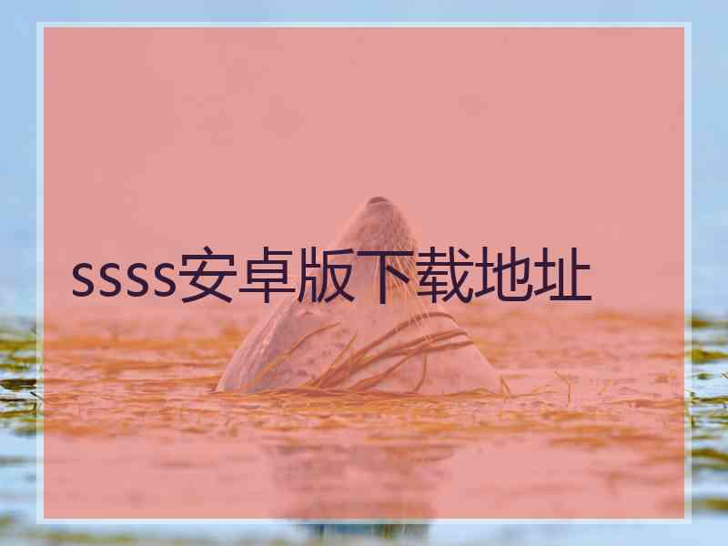 ssss安卓版下载地址