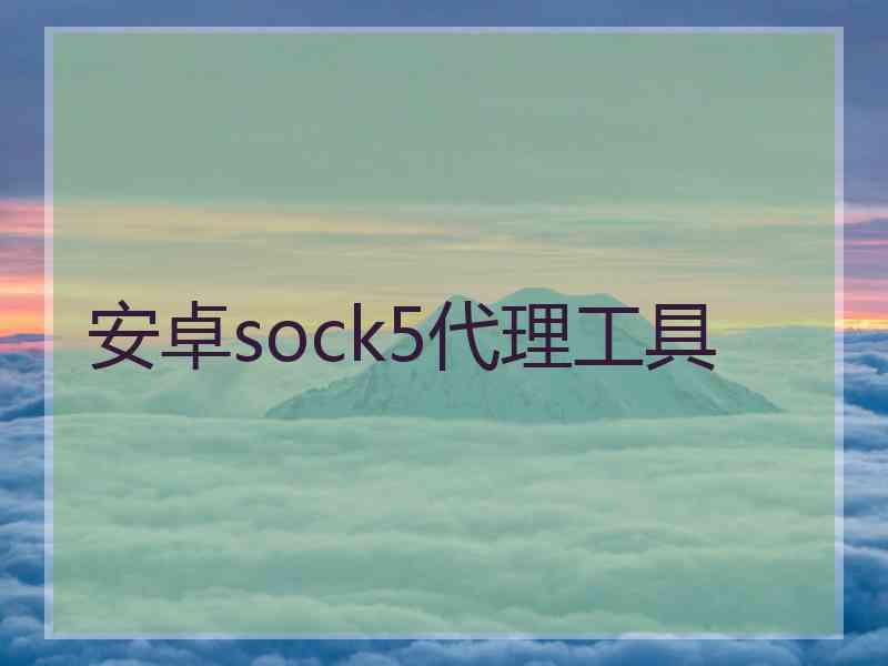 安卓sock5代理工具