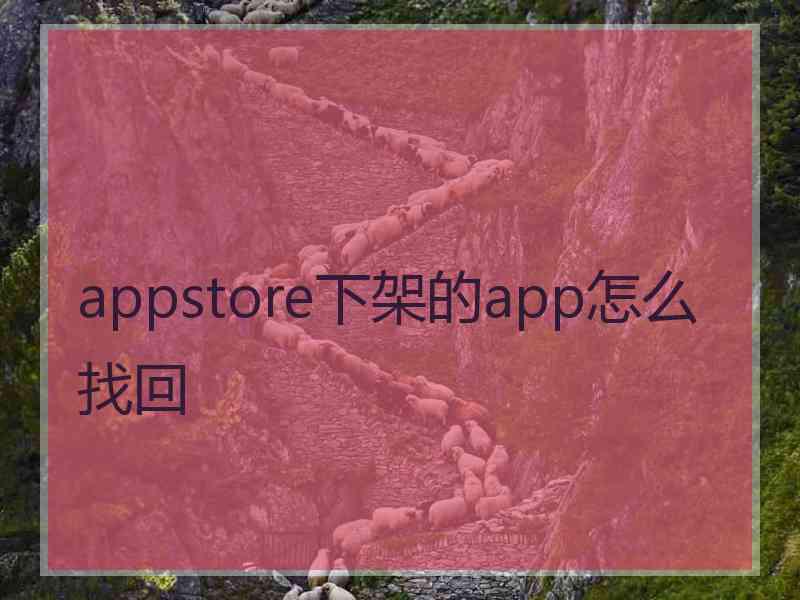 appstore下架的app怎么找回