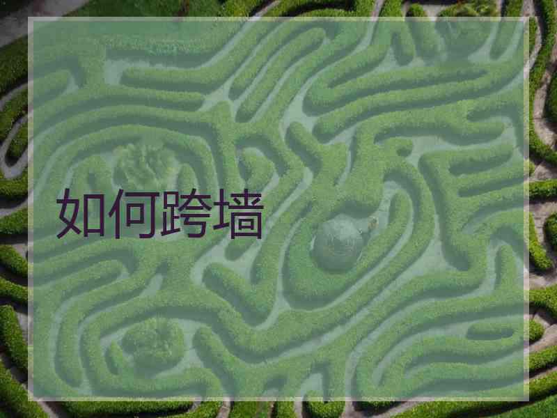 如何跨墙