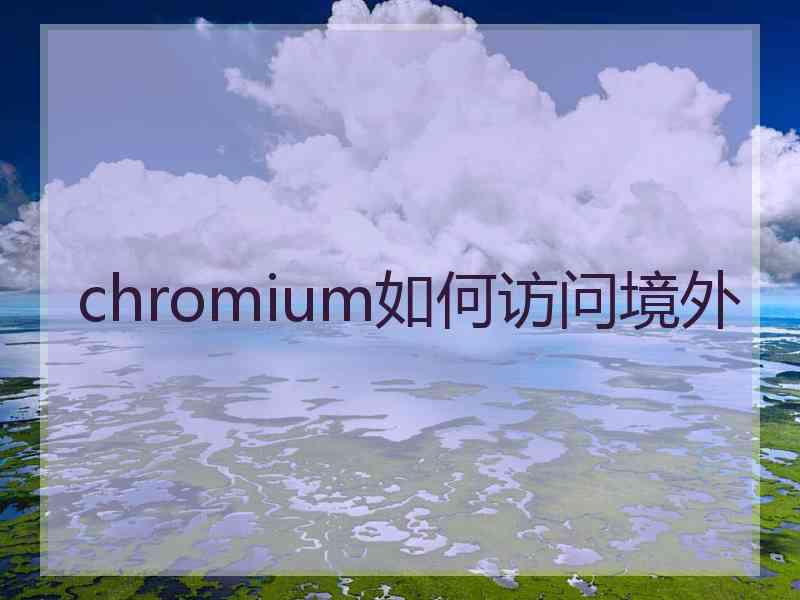 chromium如何访问境外