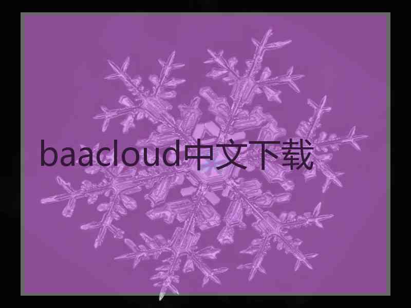 baacloud中文下载