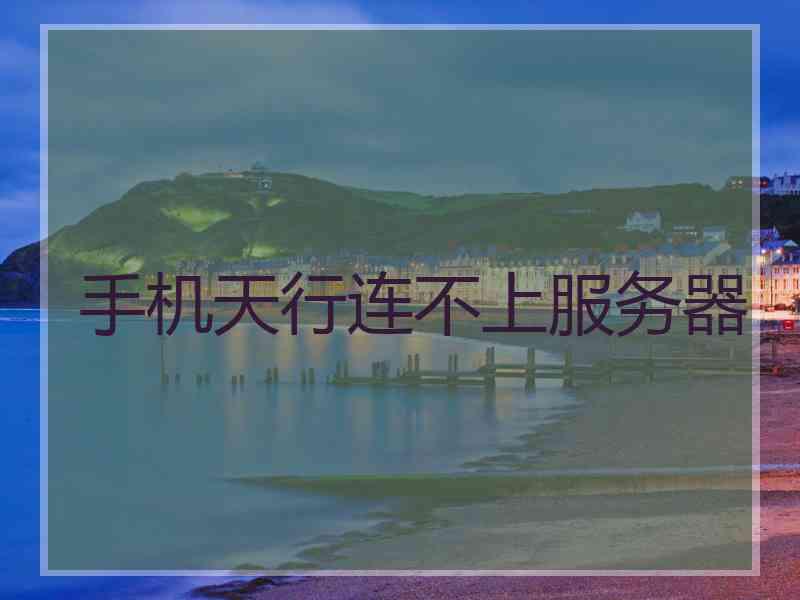 手机天行连不上服务器