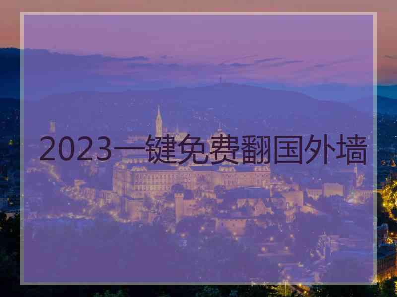 2023一键免费翻国外墙