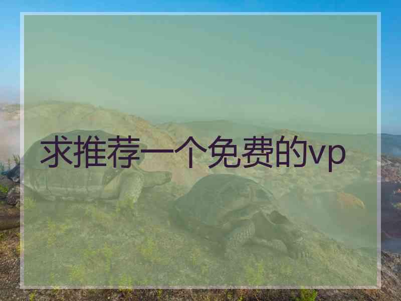 求推荐一个免费的vp