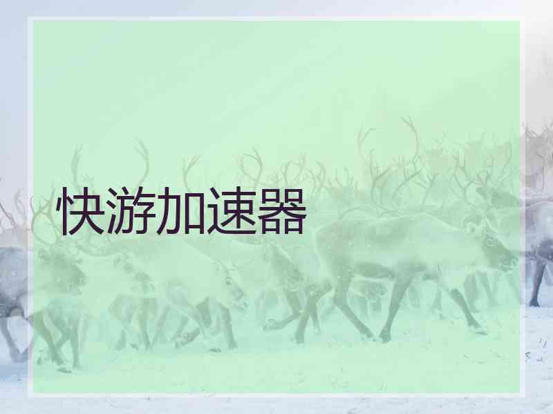 快游加速器
